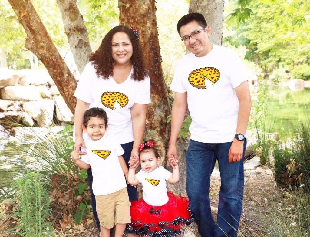 Cute Pizza Short Sleeve Family 1338339984152