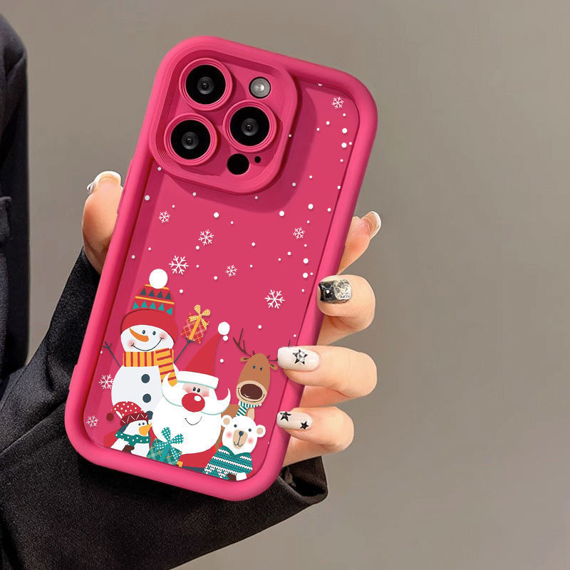 Cute Santa Claus Phone Case Frosted Advanced Christmas Pattern Case For Phone Shockproof Soft Silicone Phone Cover 133868ee 9