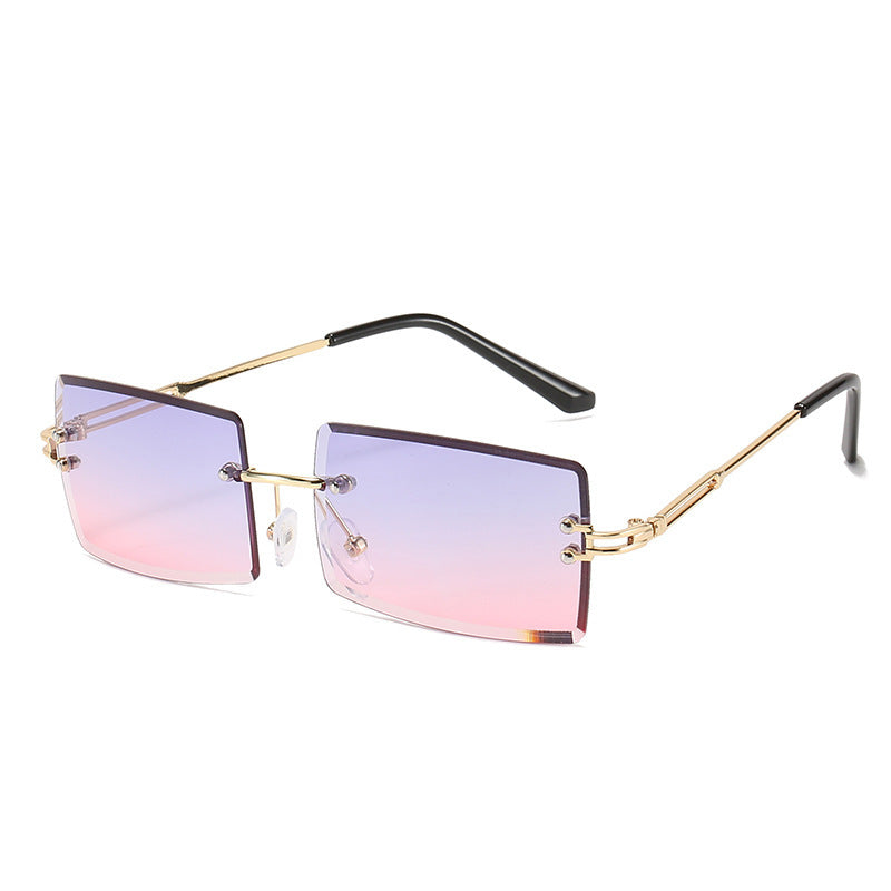 Fashion New Rimless Cut Edge Square Sunglasses 13387205628967