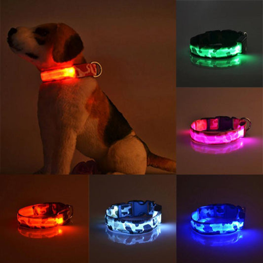 Camouflage pet supplies luminous dog collar 133919900475