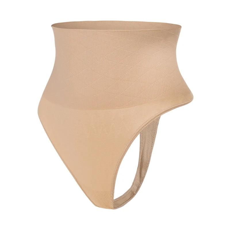 Mid Waist Seamless T-back Belly Striped Briefs High Elastic Plus Fishbone Thin Women's Underwear 134197a6 a60c 4694 ab5d 2820