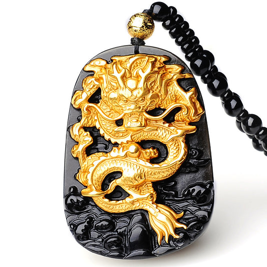 Golden Dragon Plated Pendant Necklace 1342455197519
