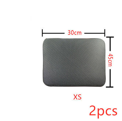 Double Layer Litter Cat Bed Pads Pet Cat Litter Mat Trapping Pets Litter Box Mat Pet Product Bed For Cats House Clean Mat 134