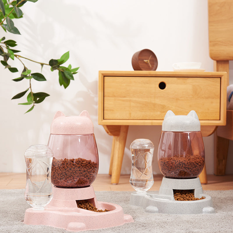 Automatic pet feeder drinking fountain 1345437569425
