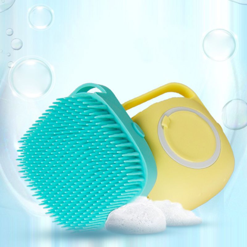 Soft Silicone Bristles Cat Dog Bath Brush Comb Scrubber Shampoo Dispenser For Pet Grooming Deshedding For Pet Washing 1345726