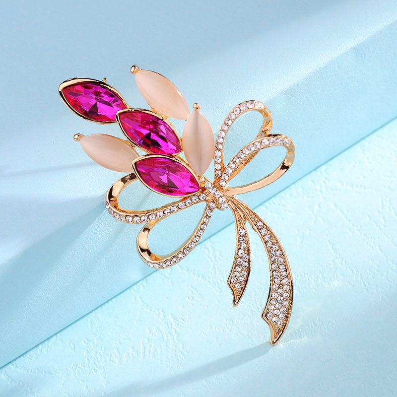 Diamond Set High-grade Brooch Female Silk Scarf buckle Alloy Chest 13472941540726