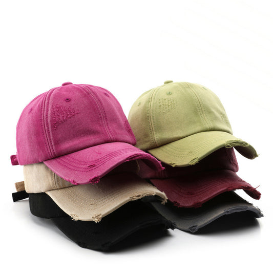Men's And Women's Fashion Wash Ripped Denim Peaked Hat 134c6caa c7fb 4b65 a05e 06695b9fcd71