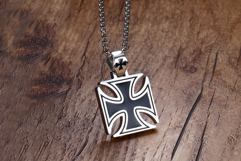 Black Epoxy Knights Templar Pendant 1352859364705