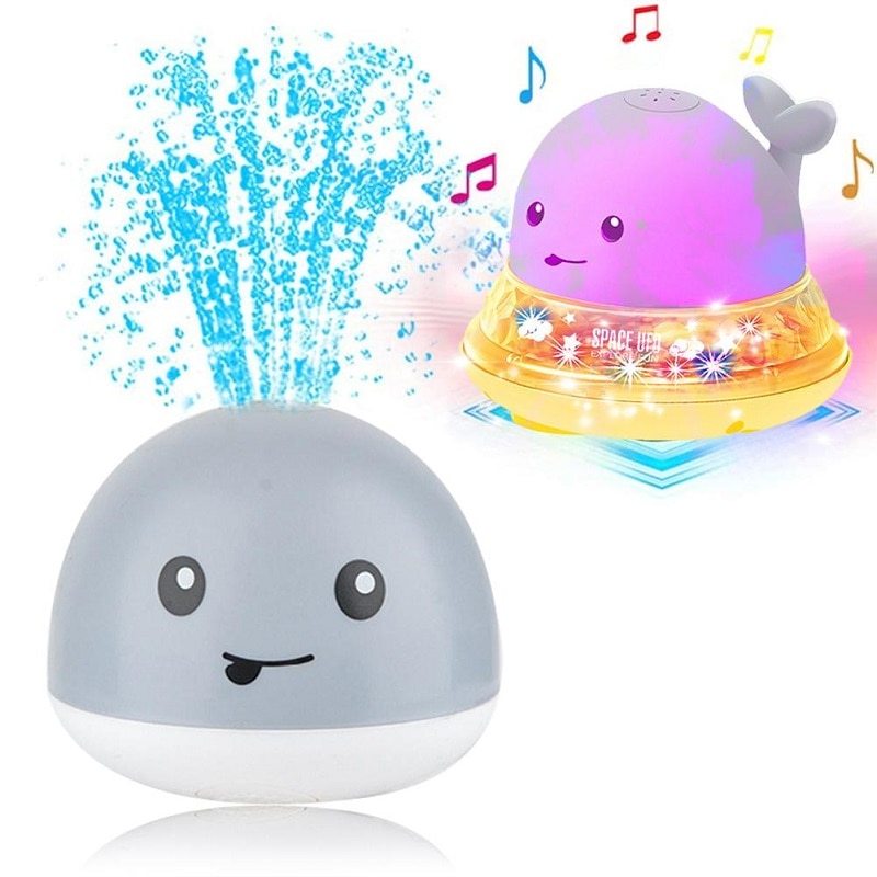 New Baby Bathroom Bath Electric Induction Whale Spray Small Toy 1360124447123