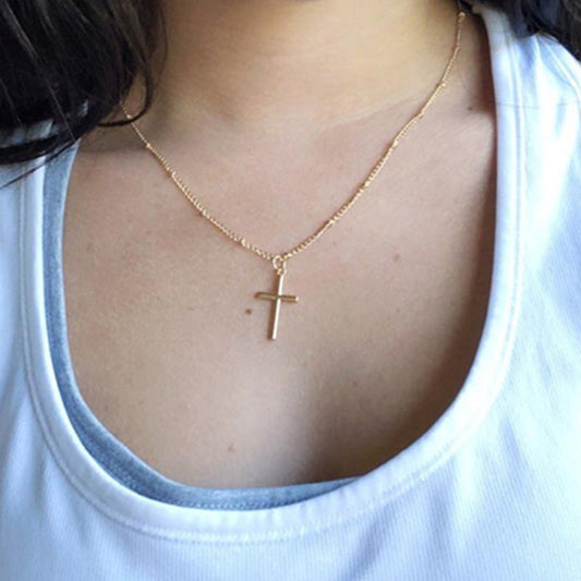 Ladies Clavicle Chain Cross Necklace 1360517007981