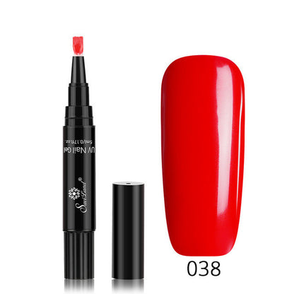 3 In 1 Gel Nail Varnish Pen Glitter One Step Nail Art Gel Polish Hybrid - HD Wireless Product #31