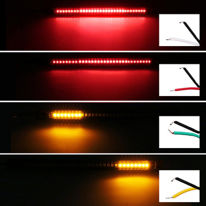 Universal Flexible Led Strip Tail Stop Light Motorcycle 48 SMD Led Tail Turn Signal Brake License Plate Light Strip Motorcycl