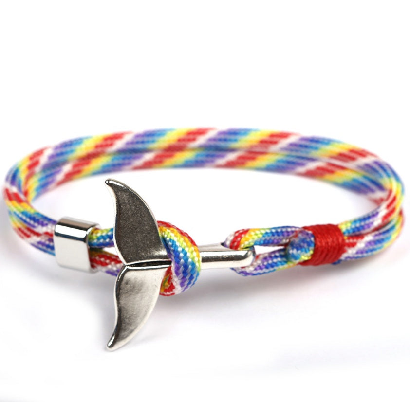 Anchor whale tail umbrella rope handmade couple bracelet 1362060802438