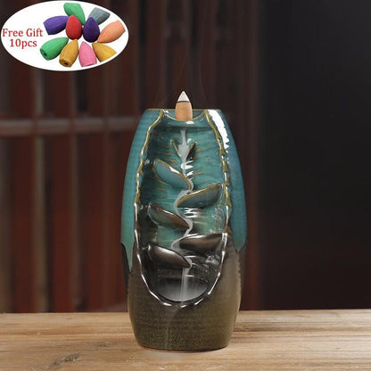 Multi-layers Ceramic Back flow Incense Burner 1366064272365