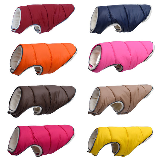 Pet Jacket Warm Winter Dog Clothes Reflective Puppy Clothing Vest Comfortable Fleece Pet Dogs Coat For Small Medium Large Dog