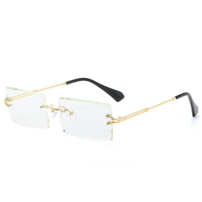 Fashion New Rimless Cut Edge Square Sunglasses 1367337816438