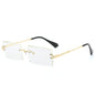Fashion New Rimless Cut Edge Square Sunglasses 1367337816438