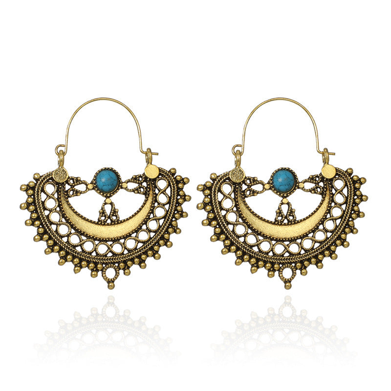 Geometric hollow semicircle turquoise 1367708413442