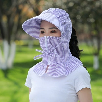 Sun protection hat female cover face summer 1369286943708