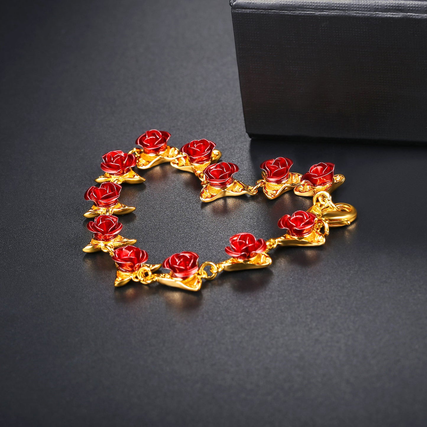 Fashion Rose Flower Bracelet 136933924085