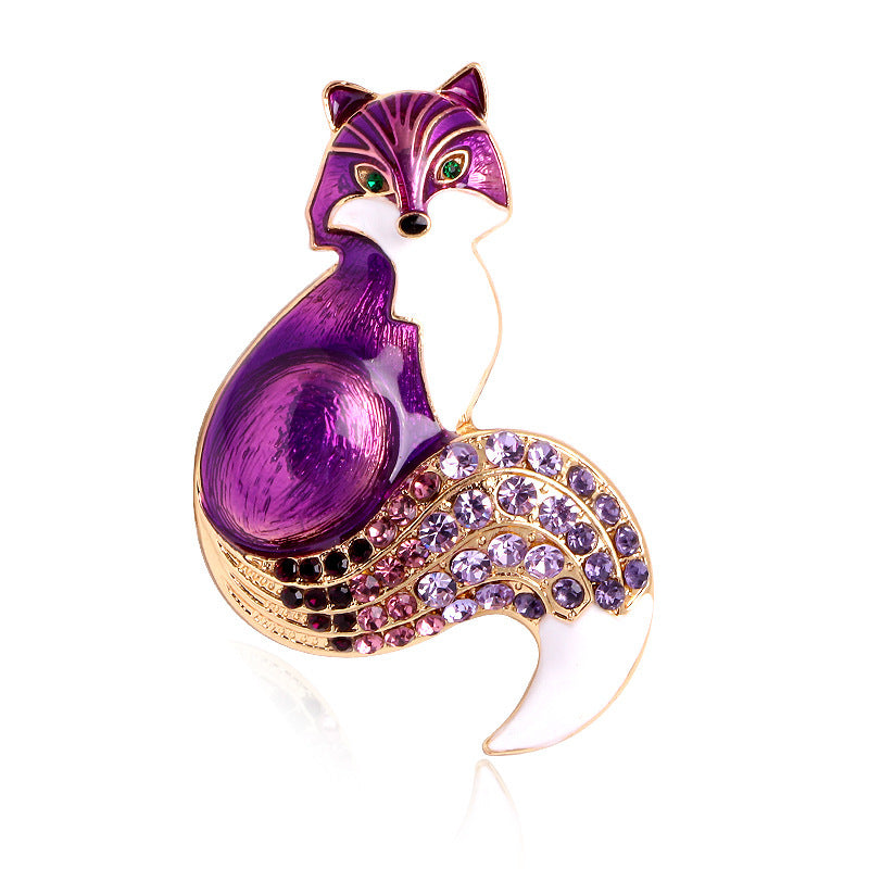 Oil drop fox brooch 1369674122455