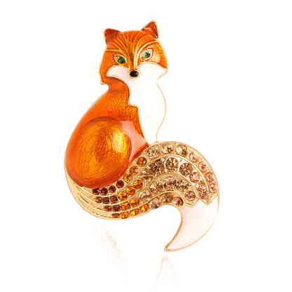 Oil drop fox brooch 1369705502452