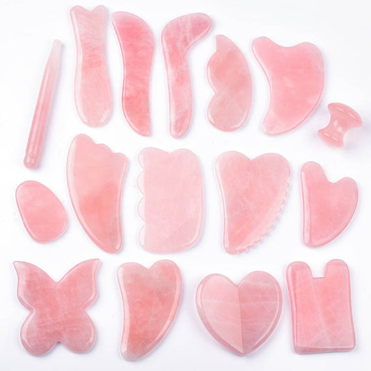 Whole Massage Gua Sha Tools Natural Rose Quartz Massage Stone 1369873119061