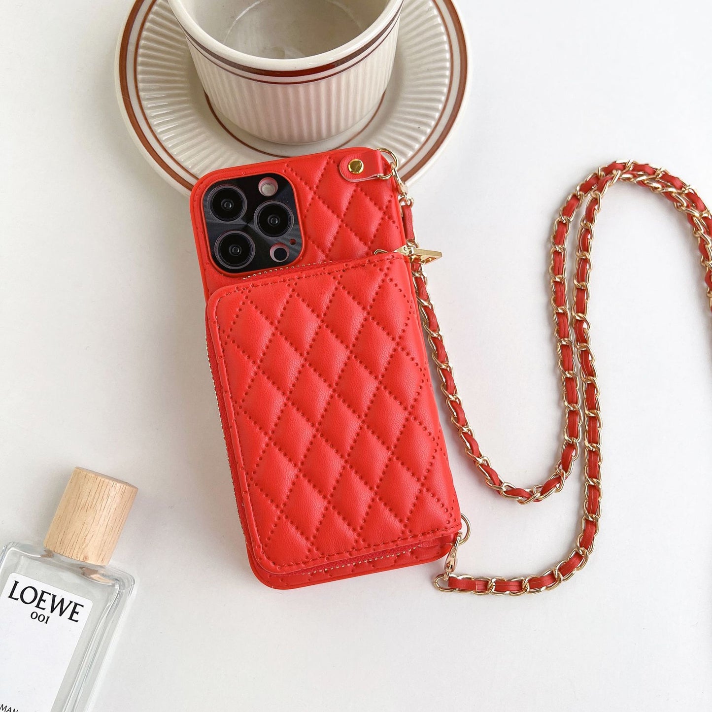 Crossbody Card Insert Case Luxury Rhombus Lamb Skin 136aad3d 3164 4f47 be0e 1ea87dd2b417
