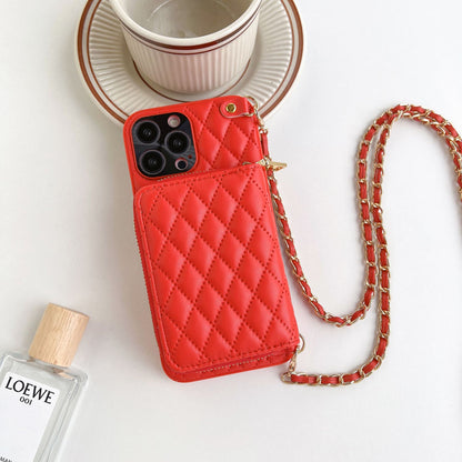 Crossbody Card Insert Case Luxury Rhombus Lamb Skin 136aad3d 3164 4f47 be0e 1ea87dd2b417