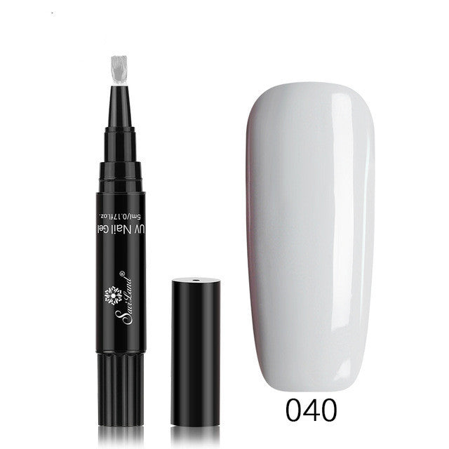 3 In 1 Gel Nail Varnish Pen Glitter One Step Nail Art Gel Polish Hybrid - HD Wireless Product #51