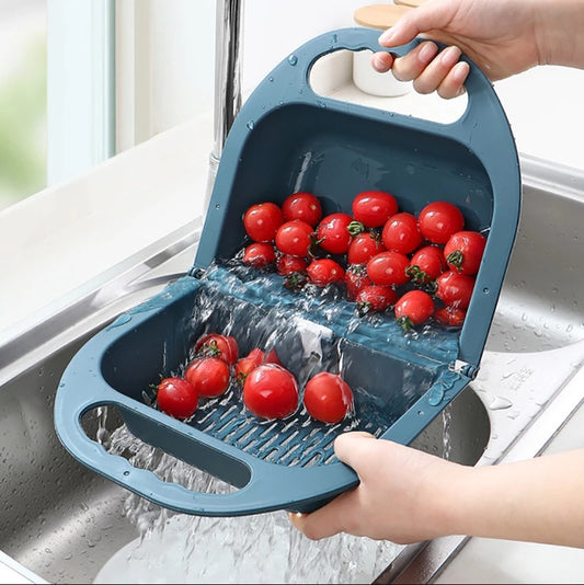 Folding Drain Basket Leaking Fruit Box Vegetable Container Drain Rack Sink with Handle Storage Baskets 1377240445514