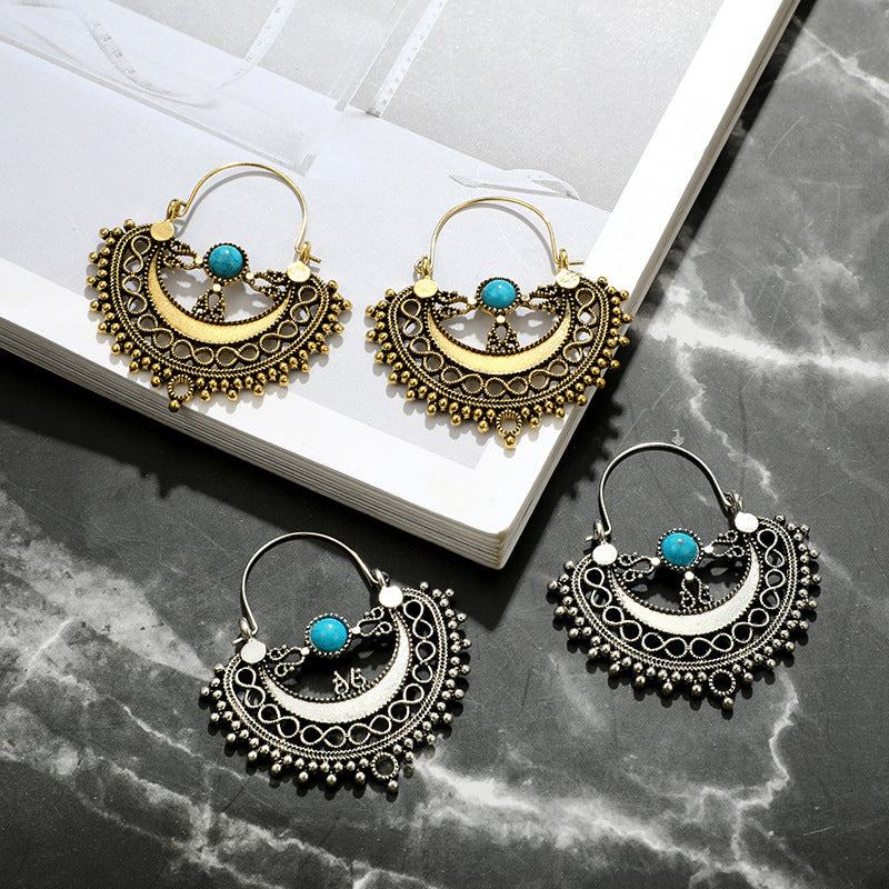 Geometric hollow semicircle turquoise 138330015991