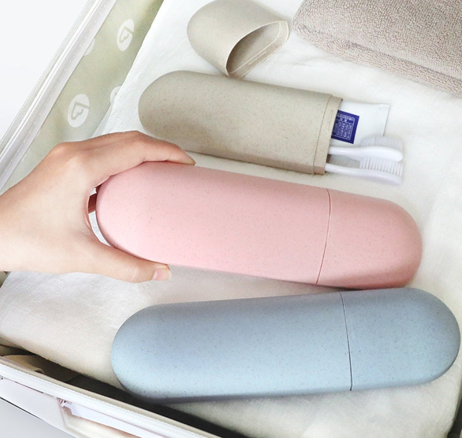 Wheat Straw Travel Toothbrush Cover Health Tooth Brushes Protector Portable Travel Toothbrush Box 1384586733246