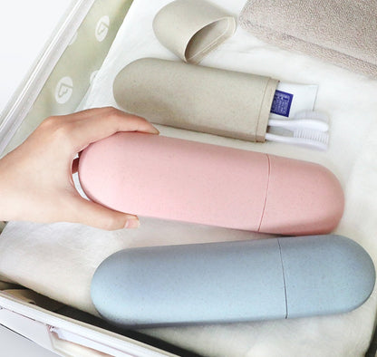 Wheat Straw Travel Toothbrush Cover Health Tooth Brushes Protector Portable Travel Toothbrush Box 1384586733246
