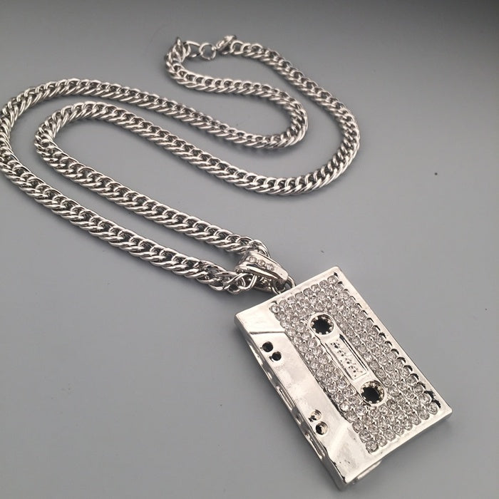 Tape microphone pendant necklace 1387266481359