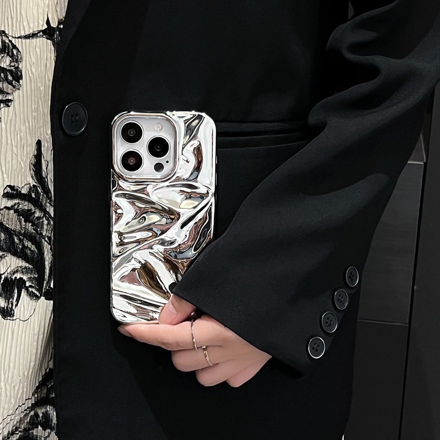 Electroplating Three-dimensional Pleated Pattern Shell Advanced Sense - 图片 6