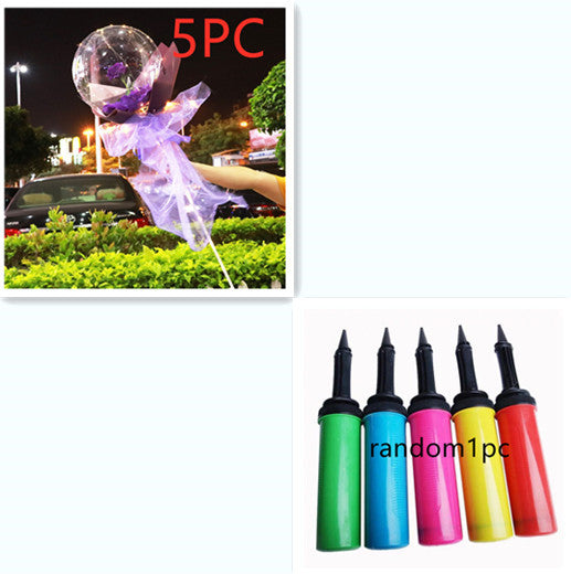 LED Luminous Balloon Rose Bouquet Transparent Bobo Ball Rose 1388152246389