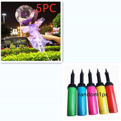 LED Luminous Balloon Rose Bouquet Transparent Bobo Ball Rose 1388152246389