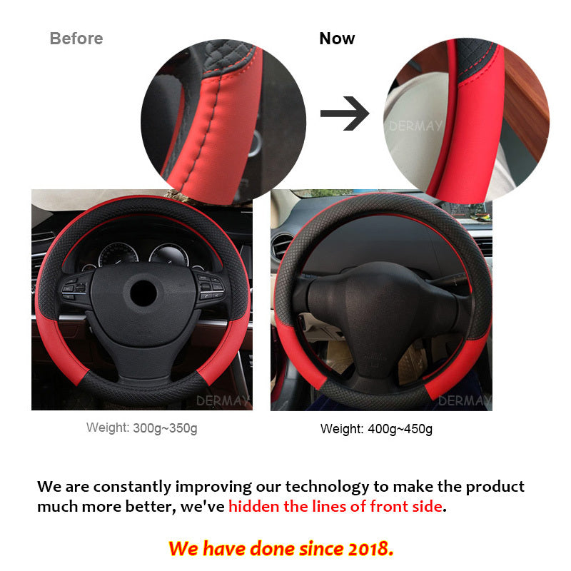 Universal Leather Car Steering Wheel Cover 1389299646399