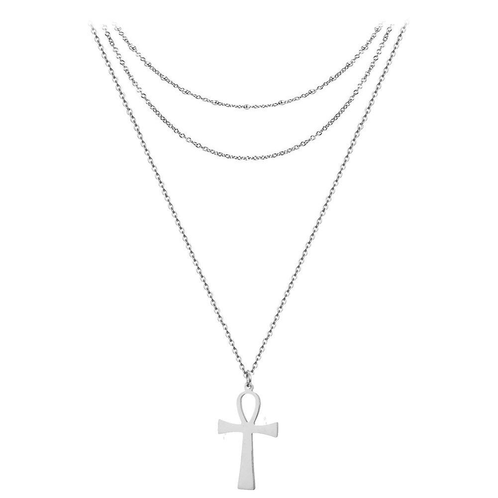 Stainless steel layered necklace 1389964669239