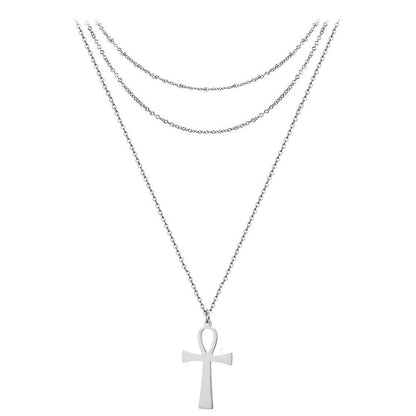 Stainless steel layered necklace 1389964669239