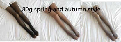 Fake Translucent Plus Size Leggings Fleece Lined Tights Fall And Winter Warm Fleece Pantyhose Women Fleece Lined Pantyhose Th