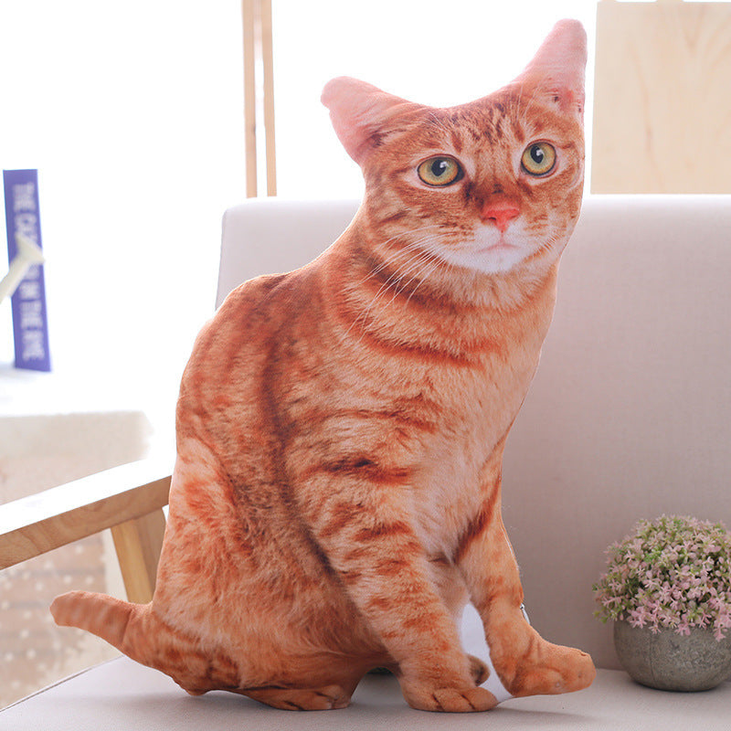 Simulation cat pillow cute cat doll plush toy stereo pet doll 1390615664185
