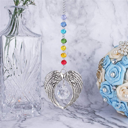 Angel Wings Metal Car Pendant Crystal Decorative Pendant 139086ae f100 442f aa7a ef98550fecae