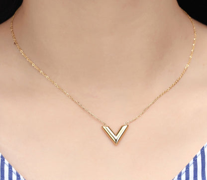Korean version of V-shaped necklace 139108157192