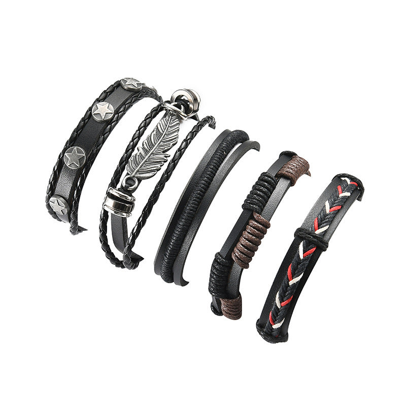 Multilayer Leather Bracelet  For Men 1392627086136