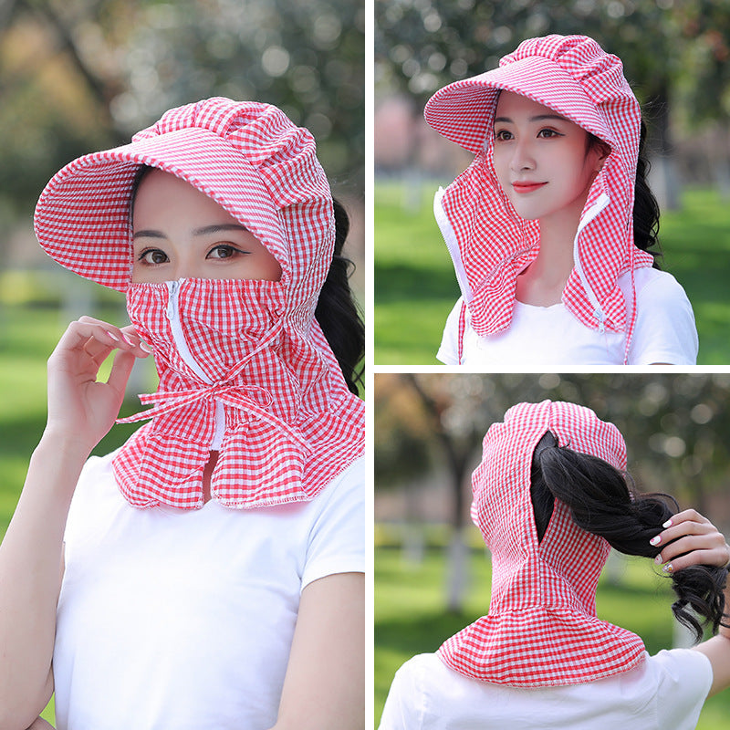 Sun protection hat female cover face summer 1396160833914