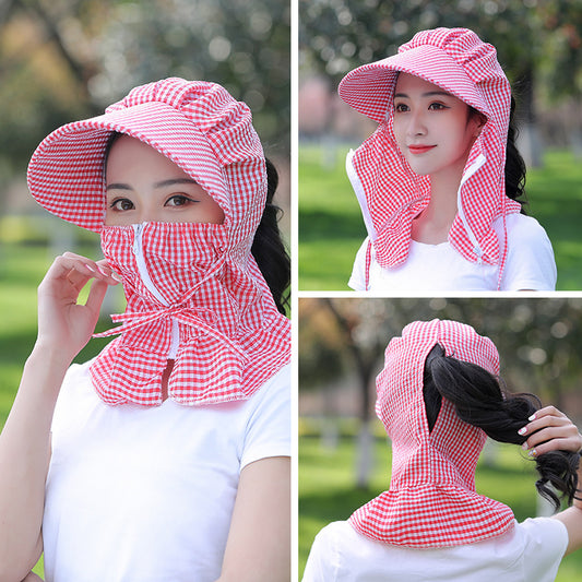 Sun protection hat female cover face summer 1396160833914