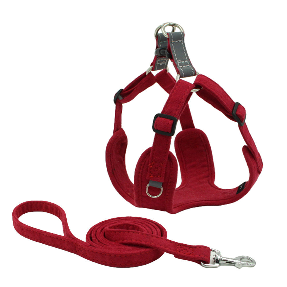 Suede Pet Chest Harness Dog Vest Leash 1397f4de a887 420c 83b3 edfb95e50c5c