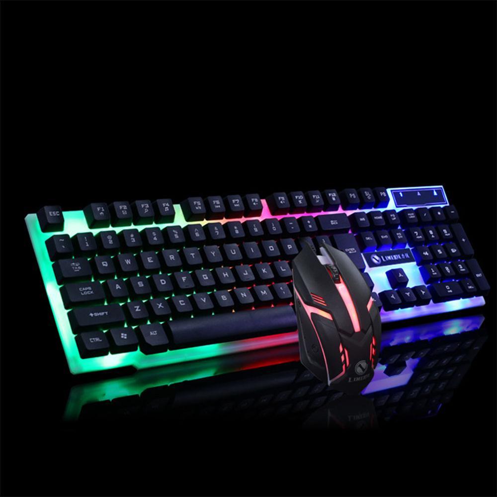 GTX300 Gaming CF LOL Gaming Keyboard Mouse Glowing Set 1398044944841
